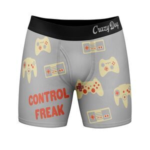 Mens Control Freak Boxer Briefs Funny Video Game Gamer Gift Graphic Novelty